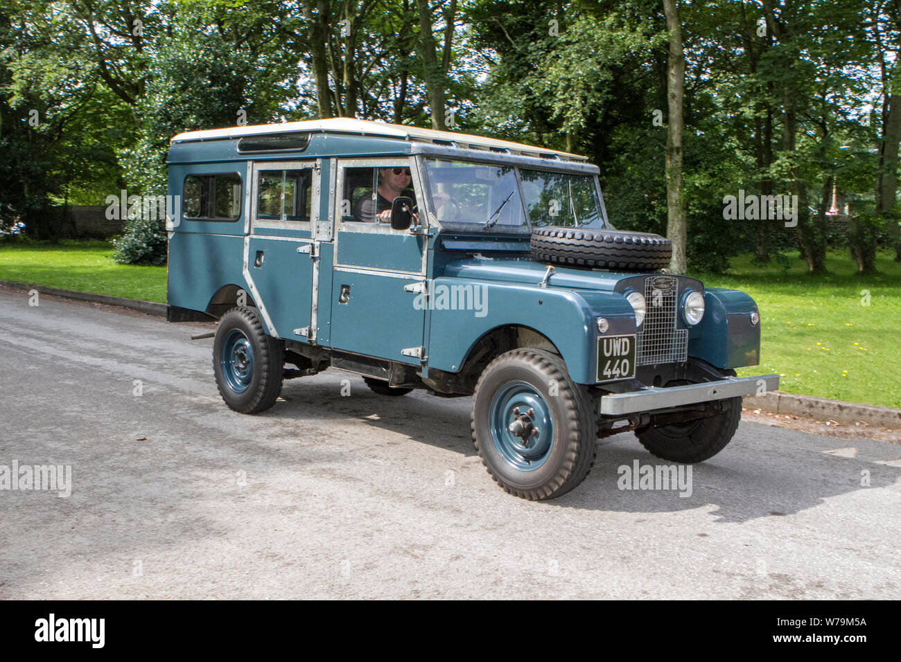 Motoring classics, historics, vintage motors and collectibles 2019; Lytham Hall transport show, collection of cars & veteran vehicles of yesteryear. Stock Photo