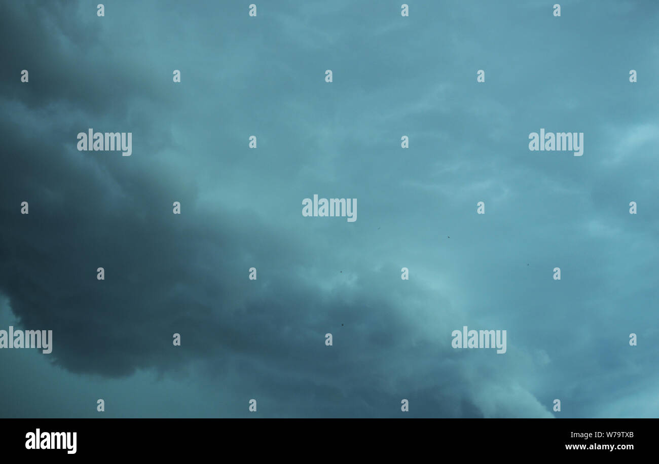 SUPERCELL: An ominous sky spawns a tornado that hit Ellicott city, Maryland on May 30, 2019. Stock Photo