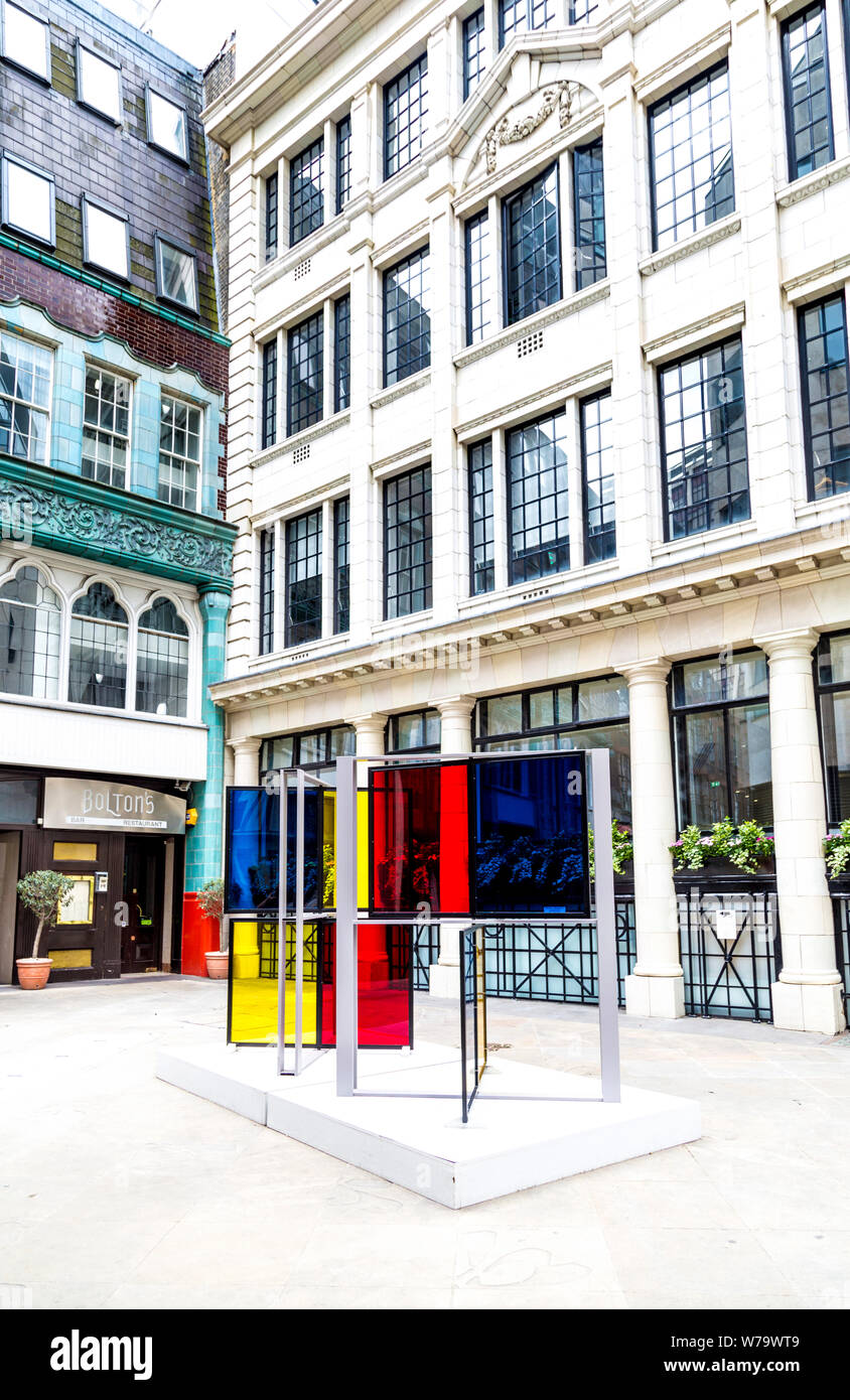 Series Industrial Windows I by Marisa Ferreira, Sculpture in the City, London, UK Stock Photo