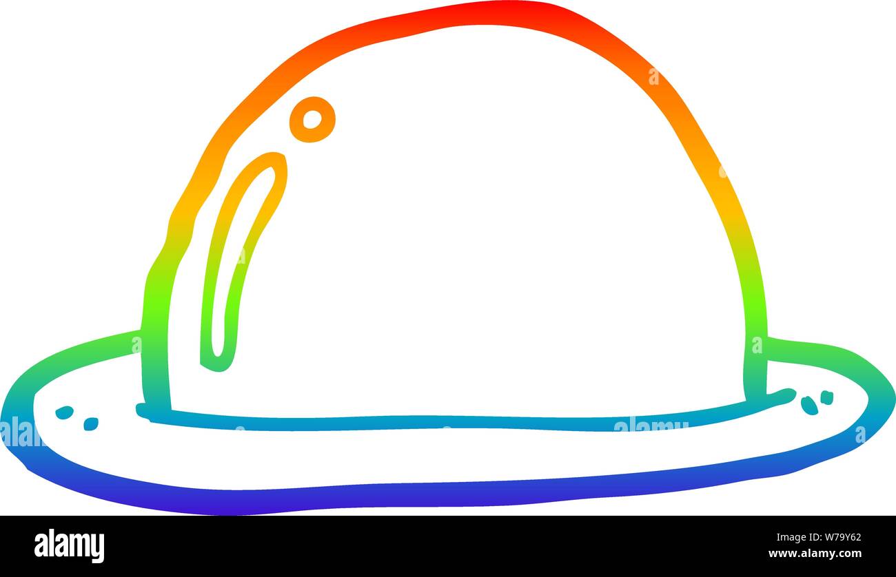 rainbow bowler hat
