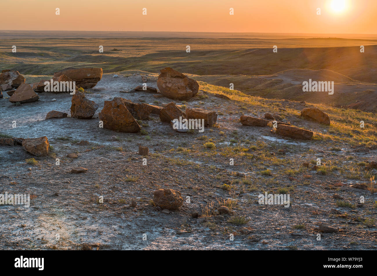 Red Rock Coulee near the Towns of Orion and Seven Persons, Alberta