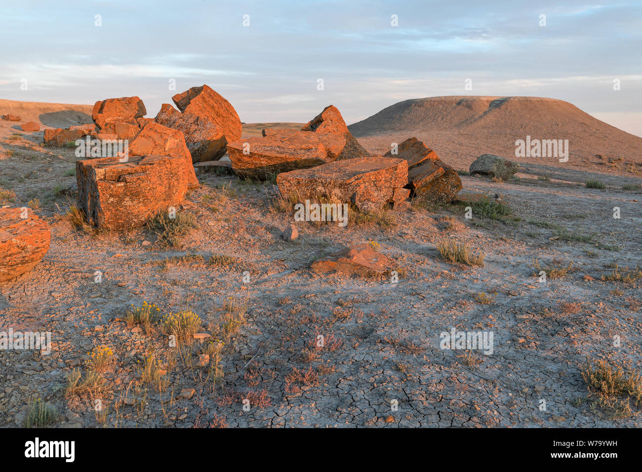Red Rock Coulee near the Towns of Orion and Seven Persons, Alberta