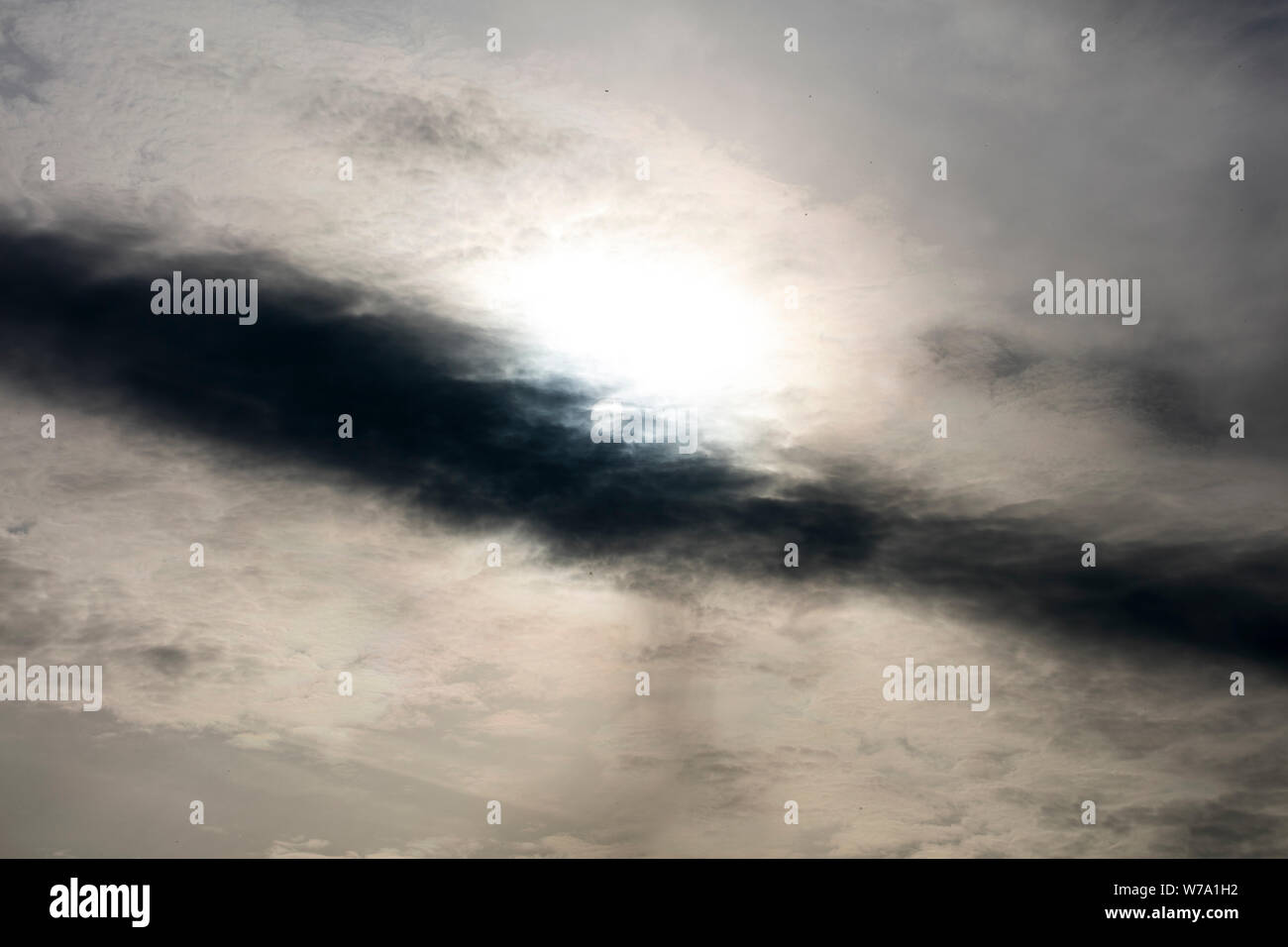 Gray sky with clouds sad mood summer macro background fine art high quality prints products fifty megapixels Stock Photo
