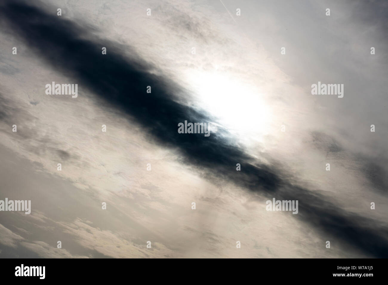 Gray sky with clouds sad mood summer macro background fine art high quality prints products fifty megapixels Stock Photo