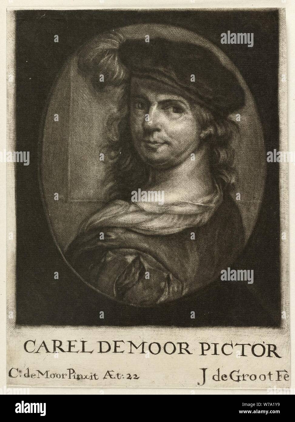De schilder Carel de Moor op 22jarige leeftijd Stock Photo Alamy