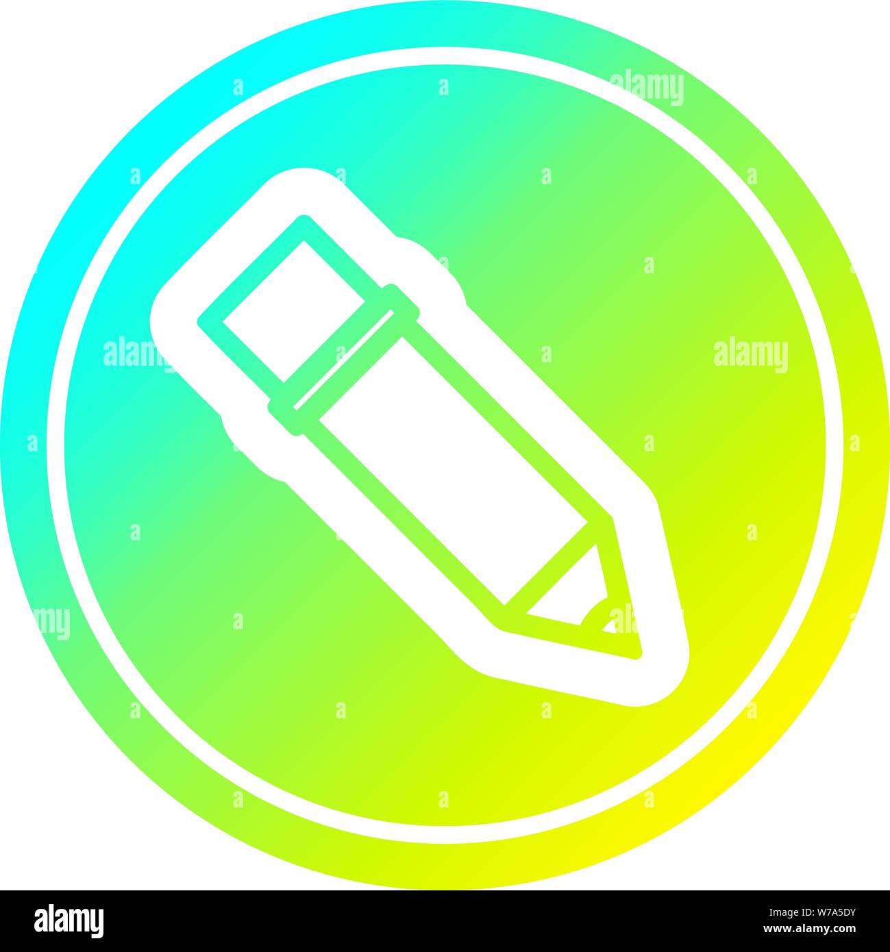 simple pencil icon with cool gradient finish Stock Vector Image & Art ...