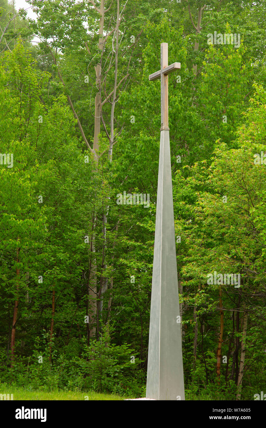 Cross of Sacrifice, Silent Witness Memorial, Gander, Newfoundland and Labrador, Canada Stock Photo