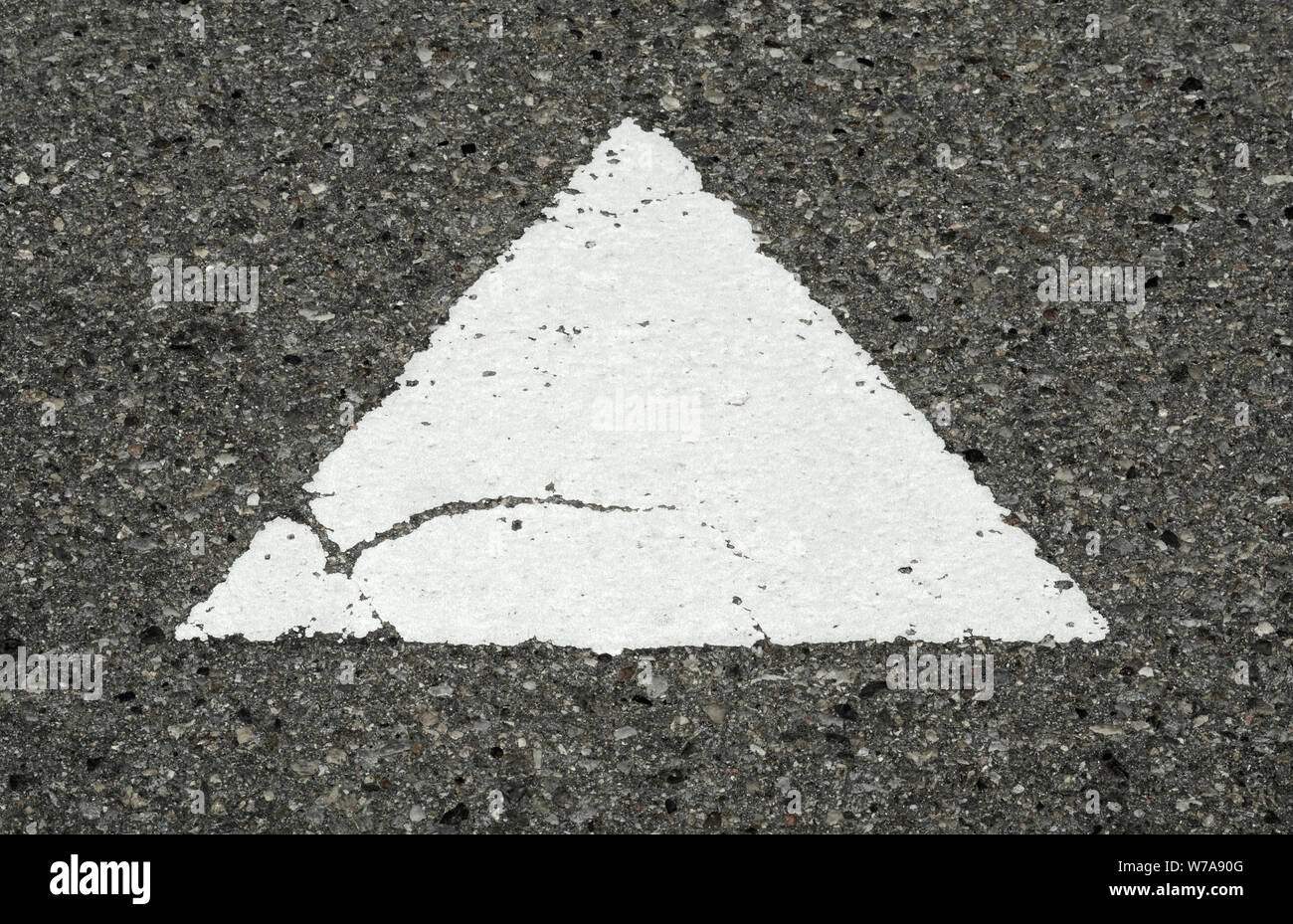 Triangle pattern painted on the road Stock Photo Alamy