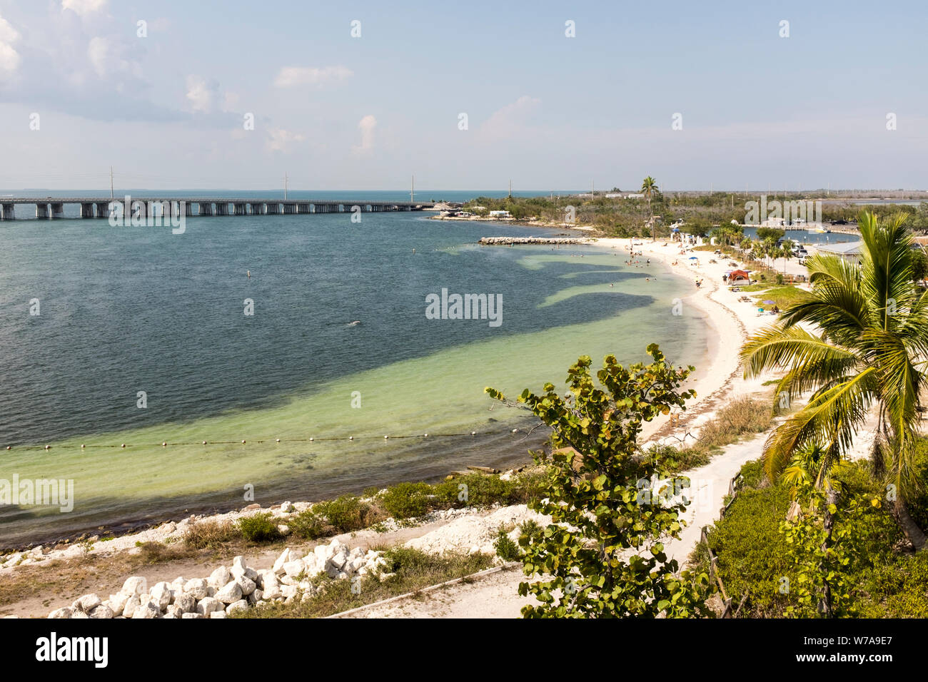 A view over Calusa Beach looking north at Bahia Honda State Park, Big