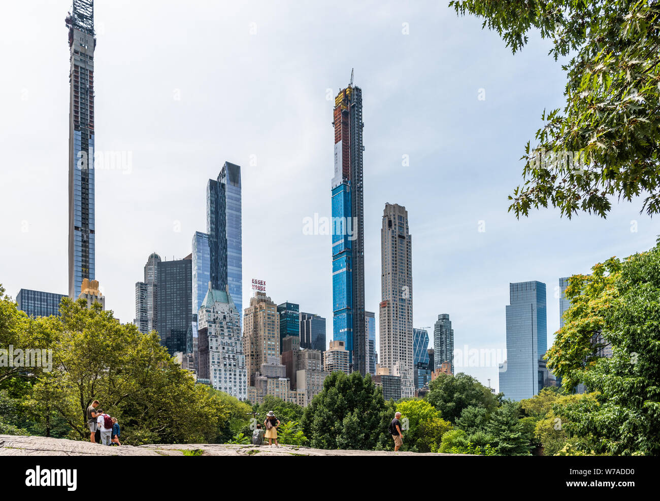 Midtown Skyscrapers seen from Central Park, Manhattan, New York, USA Stock Photo