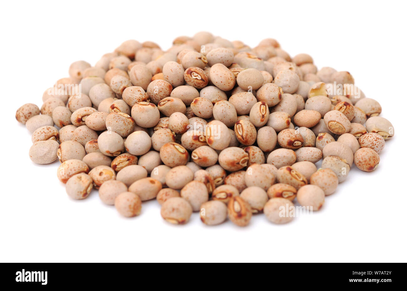 a pile of pigeon pea on white background Stock Photo