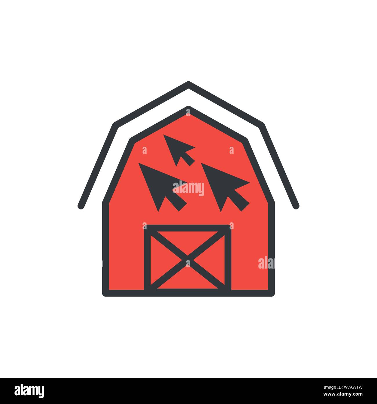 Website clicks icon ; pointer icon - unscrupulously acquiring website clicks Stock Vector