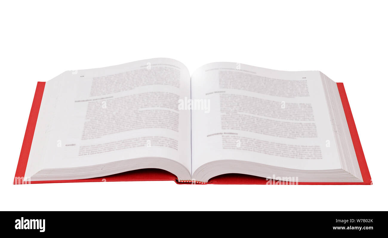 Open Red Hardcover Book Isolated On White Background Stock Photo Alamy