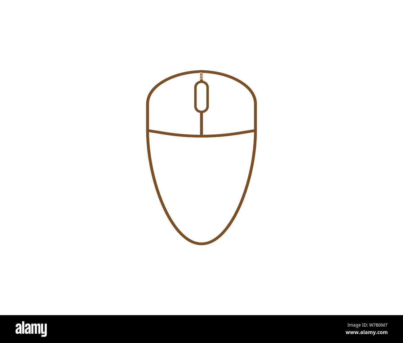 Vector illustration, flat design. Computer Mouse icon Stock Vector