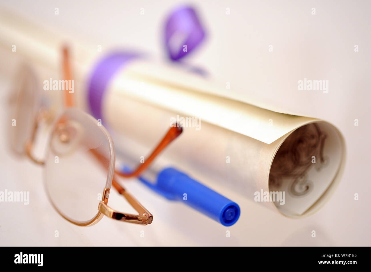Education concept diploma roll hi-res stock photography and images - Alamy