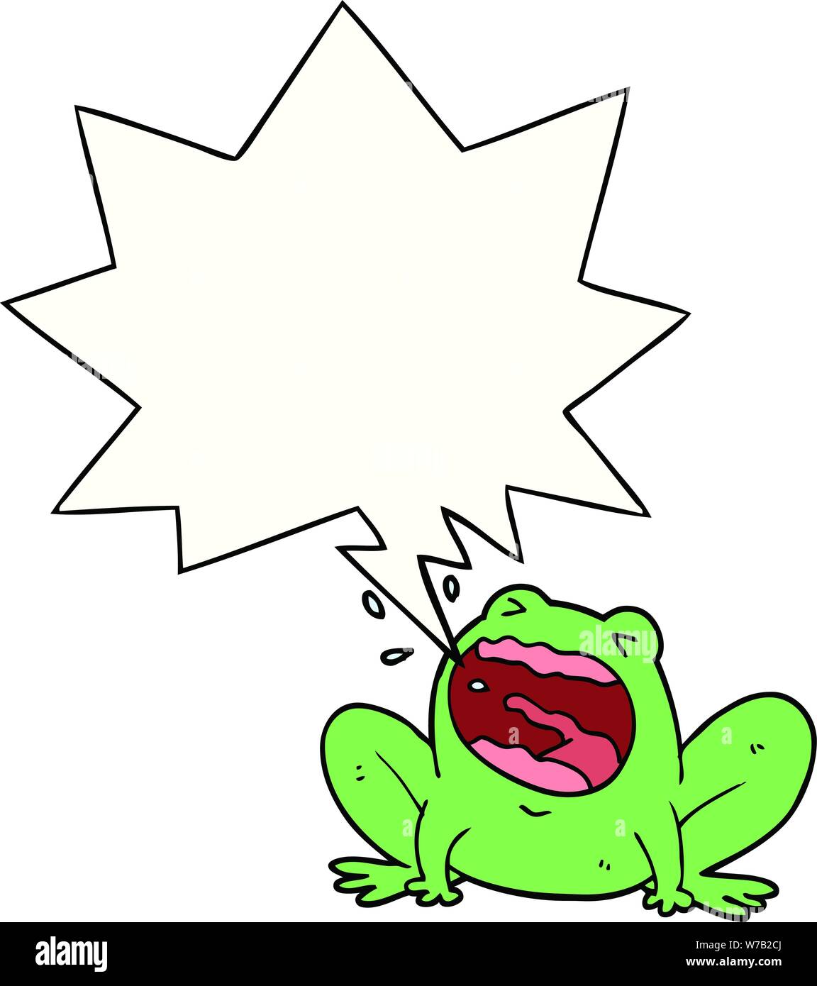 Frog Shouting Language Burp speech bubble hi-res stock photography and images - Alamy