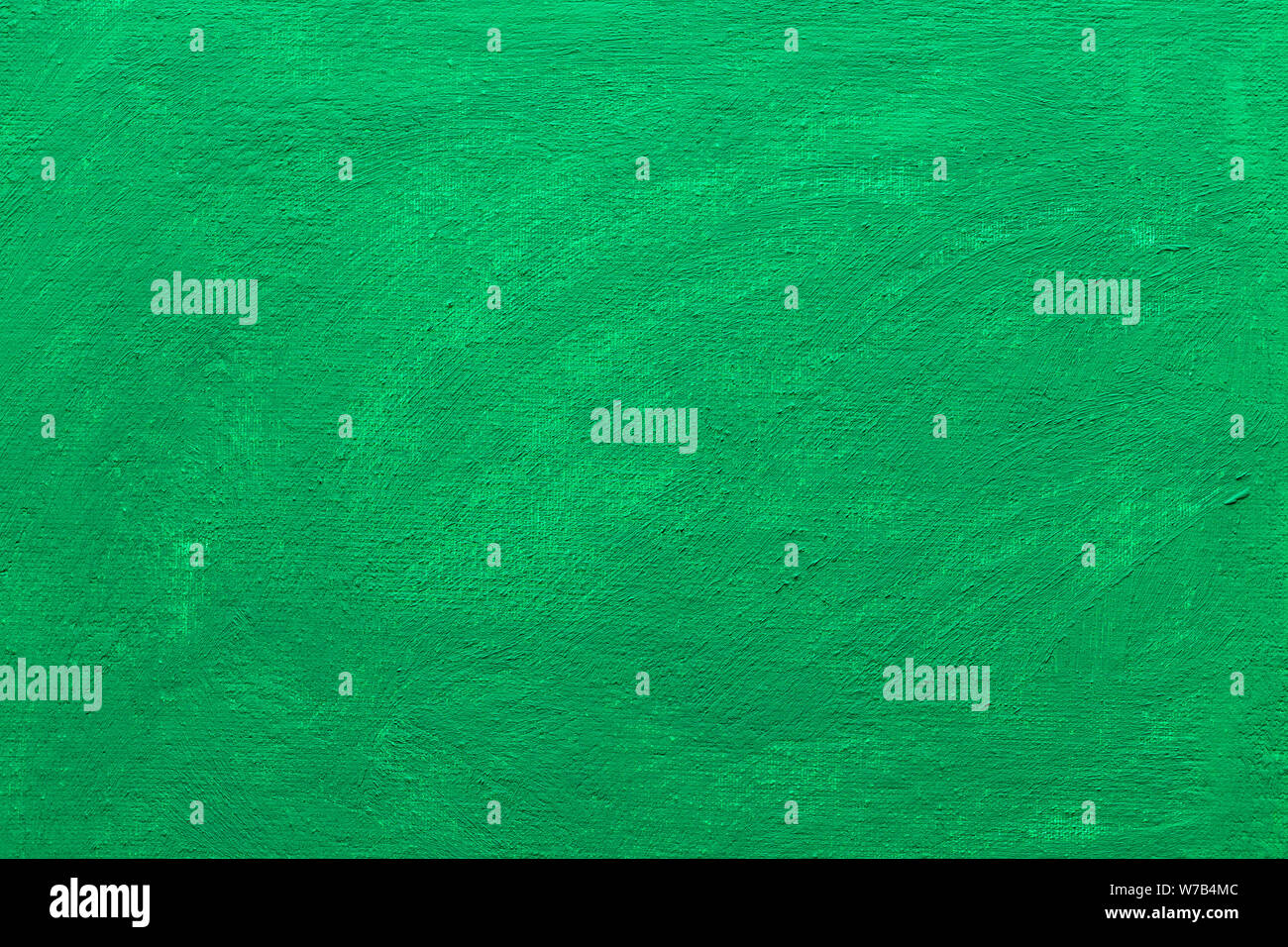 Abstract grunge painted background. Background was painted with green egg tempera on canvas by hand. Stock Photo