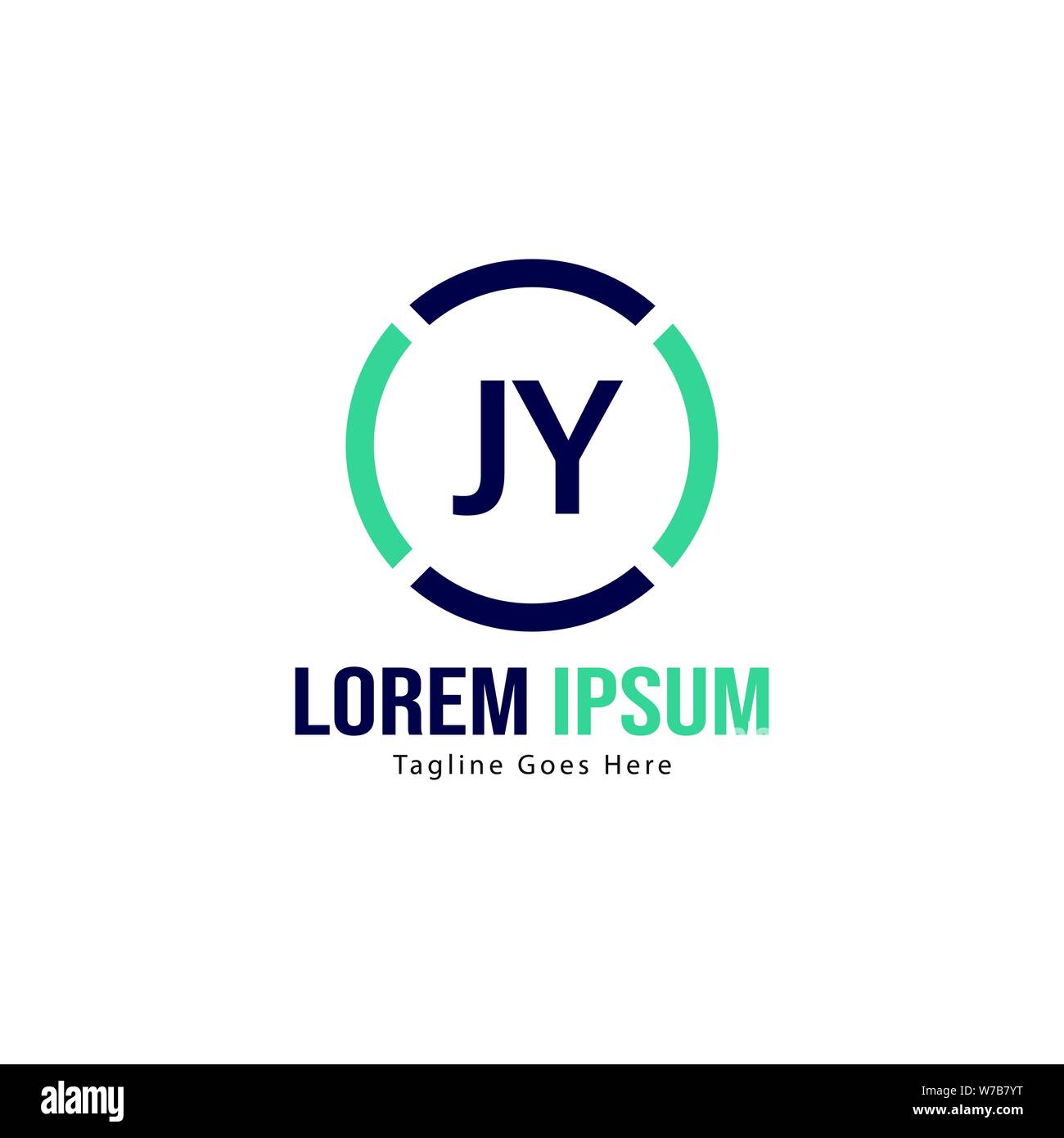 Initial JY Logo Template With Modern Frame Minimalist JY Letter Logo Vector Illustration Design