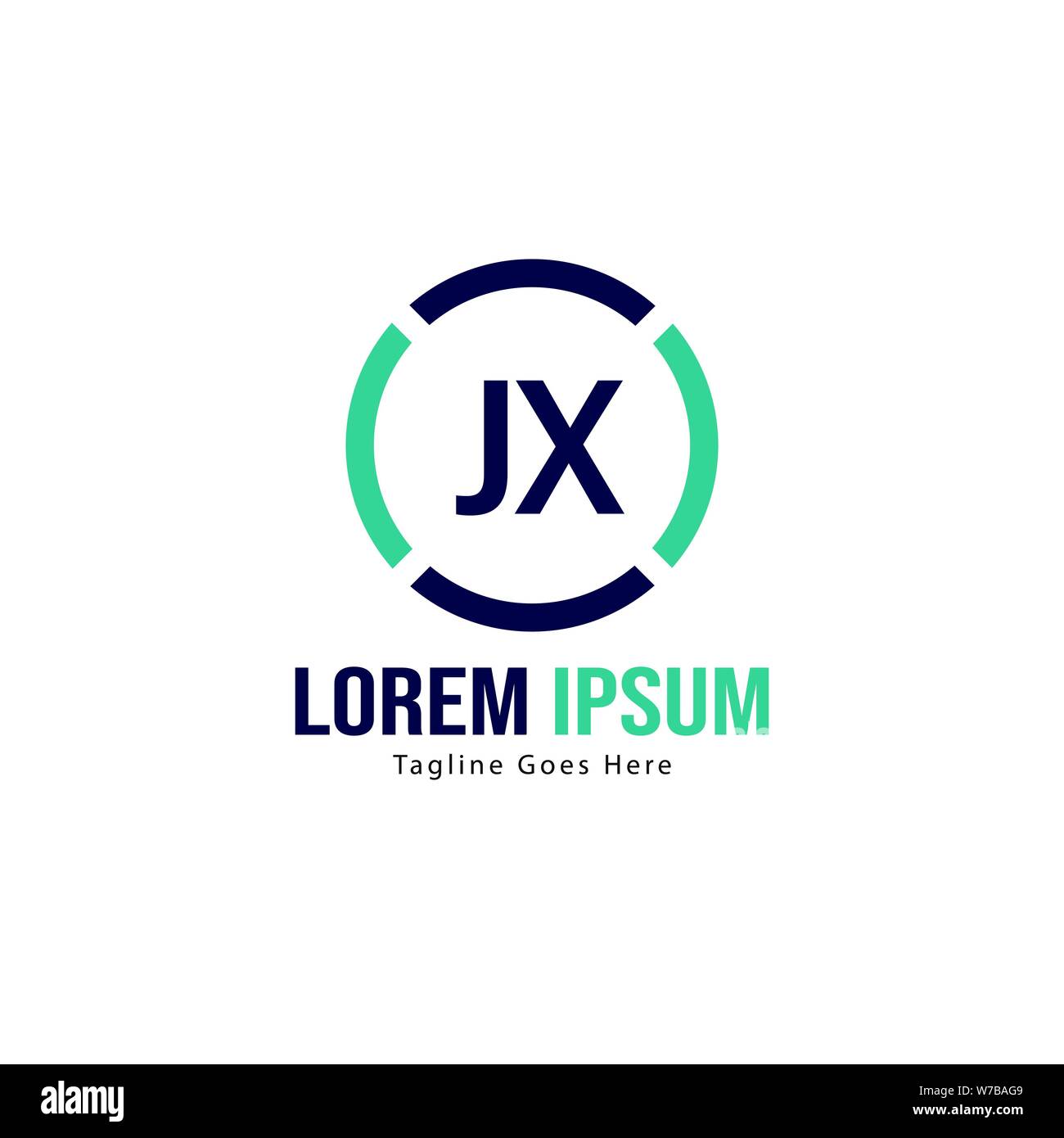 Initial JX logo template with modern frame. Minimalist JX letter logo ...