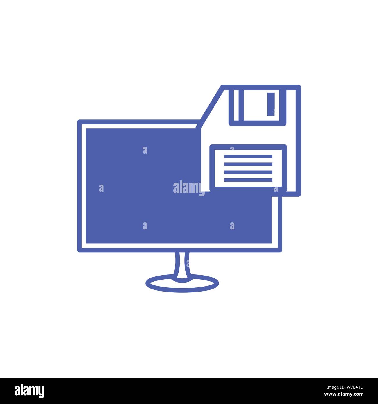 Computer Screen Disk Icon View modern computer disk Stock Vector Images - Alamy
