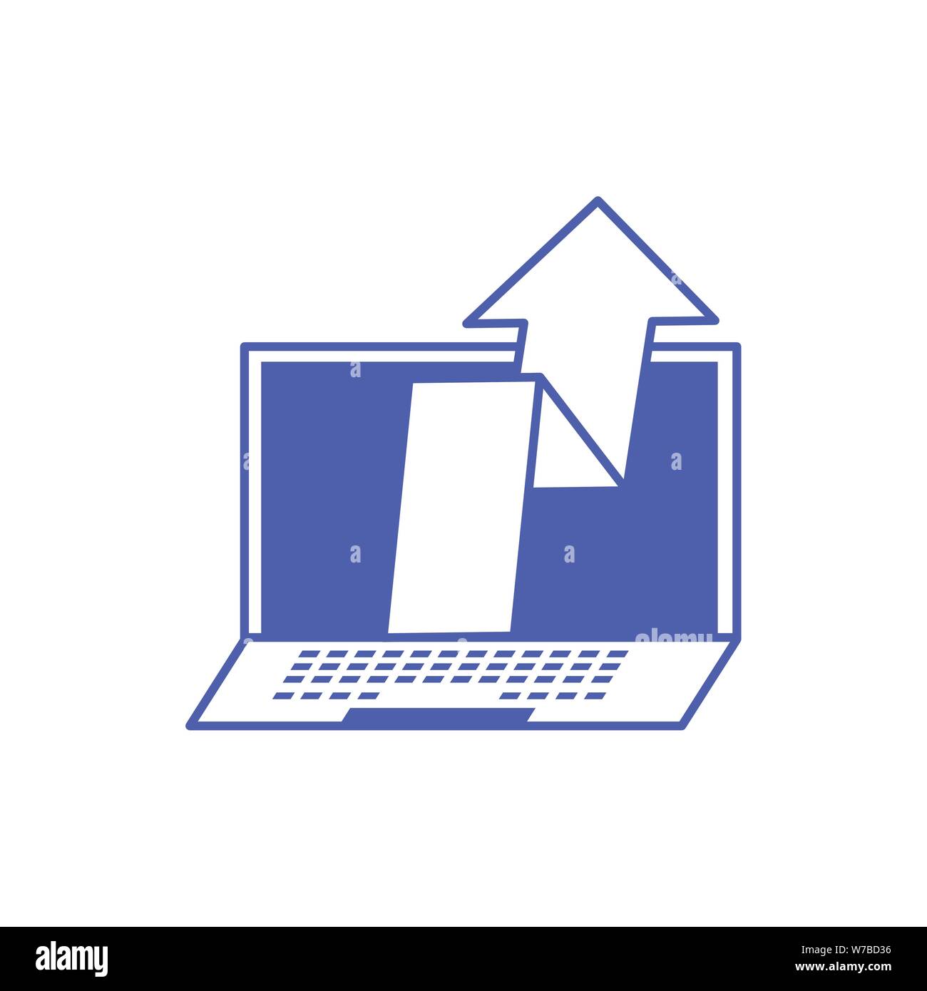 Arrow Computer Small Laptop computer portable arrows Cut Out Stock Images & Pictures - Alamy