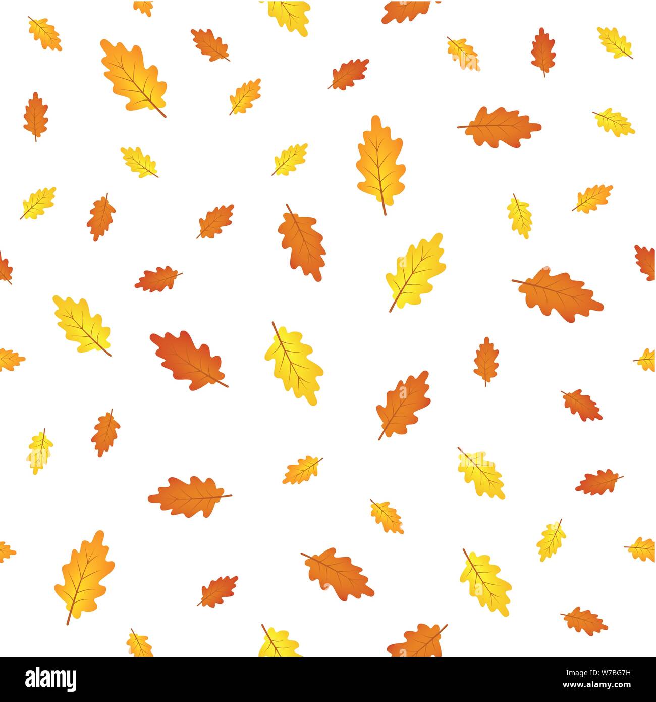seamless pattern autumn leaves on white background vector illustration ...