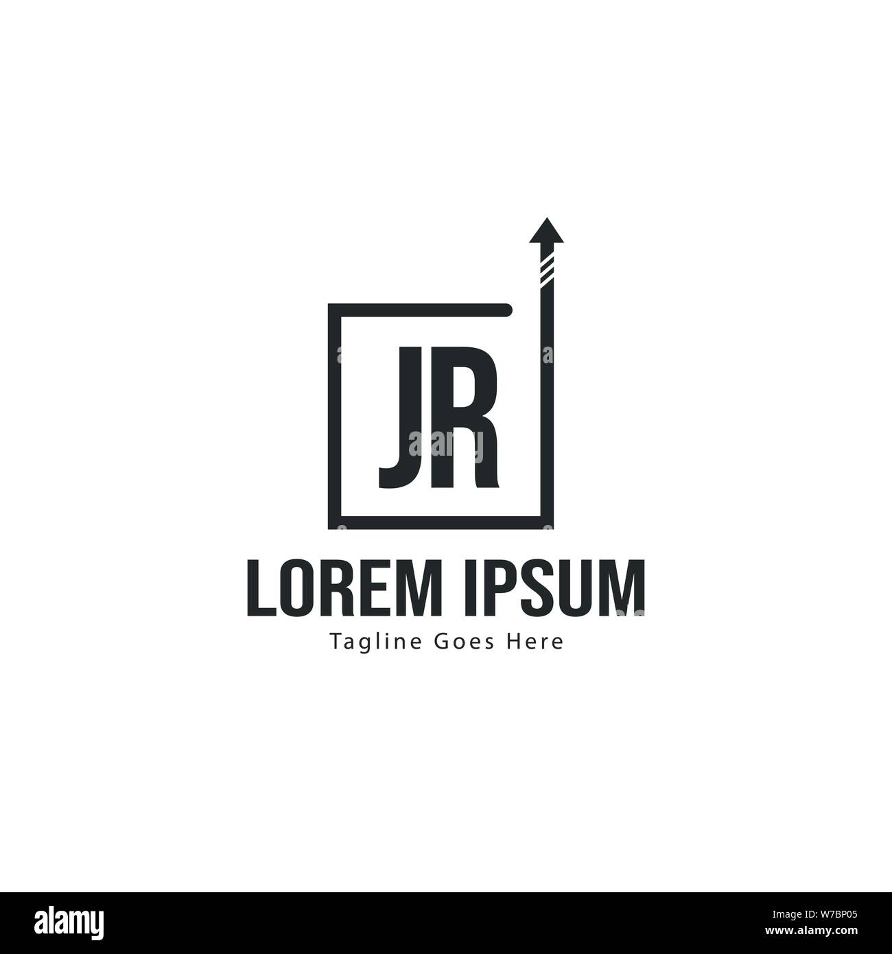 Jr Initial Simple Initial JR logo template with modern frame. Minimalist JR letter logo ...