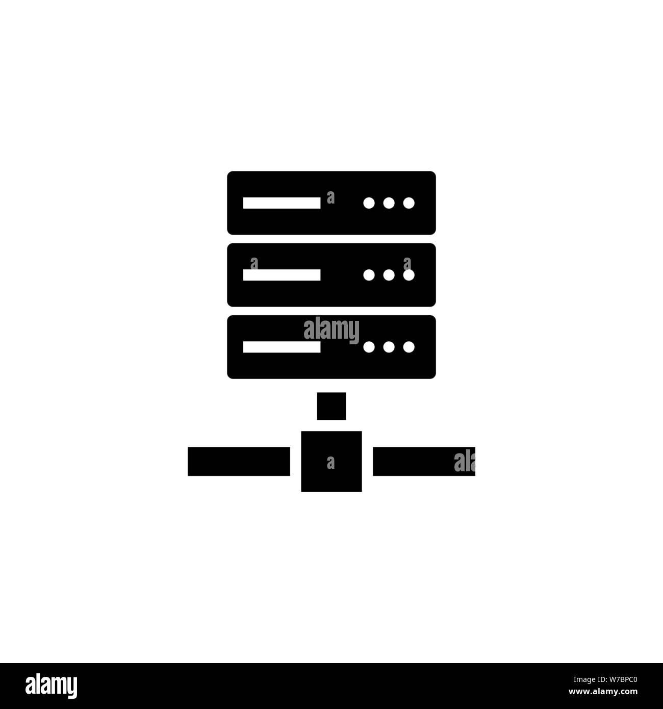 Computer Server Icon Flat