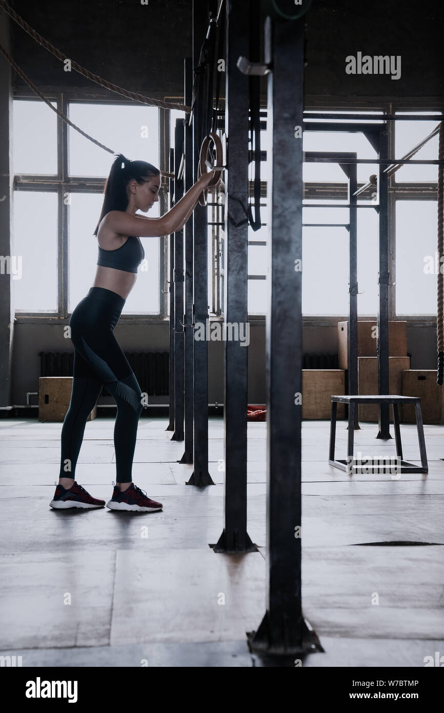 Happy Healthy Athletic Woman Laughing Resting After Happy Healthy Athletic Woman Laughing Resting After