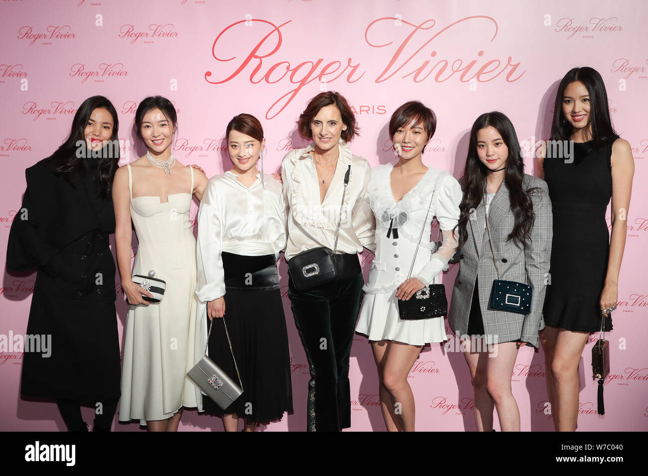 (From left) Chinese model and TV hostess Li Jing or Linda Li, actresses