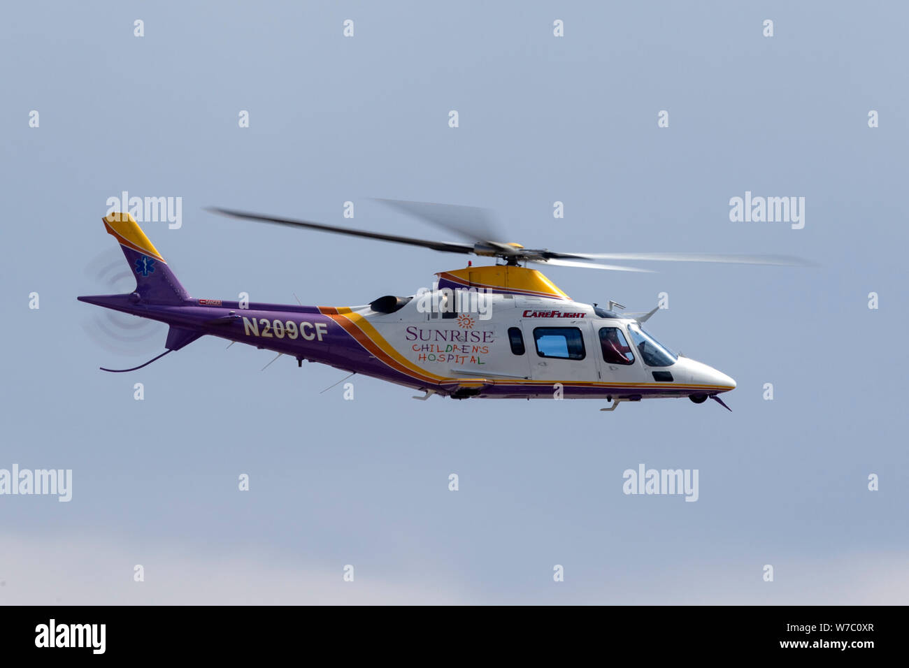 Tri-State Care Flight Agusta A109E helicopter N209CF. Stock Photo