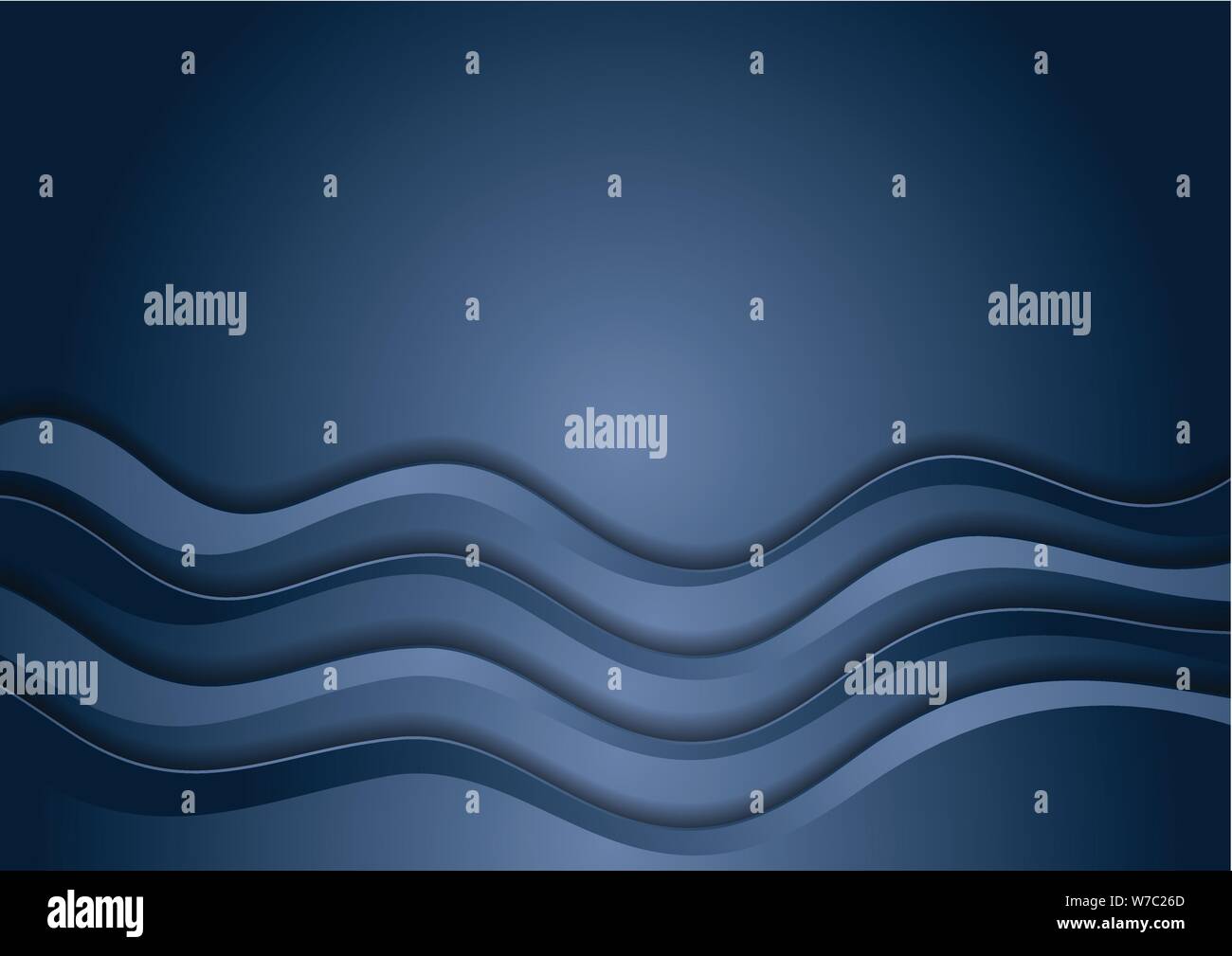 Blue corporate minimal concept waves abstract background. Vector design Stock Vector