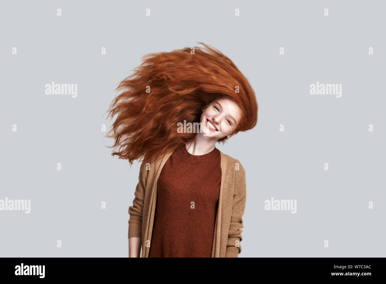 Candid portrait curly redhead woman hi-res stock photography and images ...