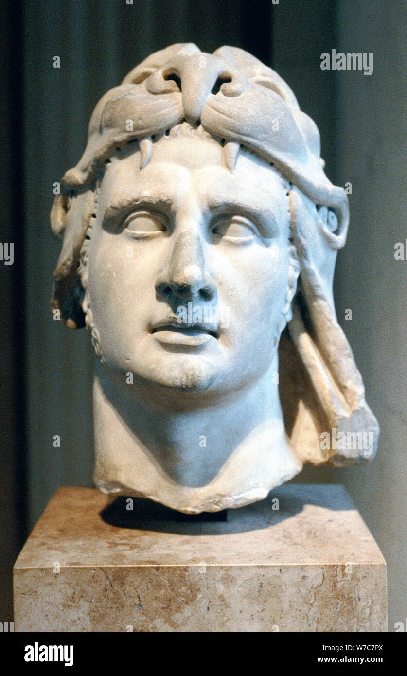 Portrait bust greek of alexander the great hires stock photography and