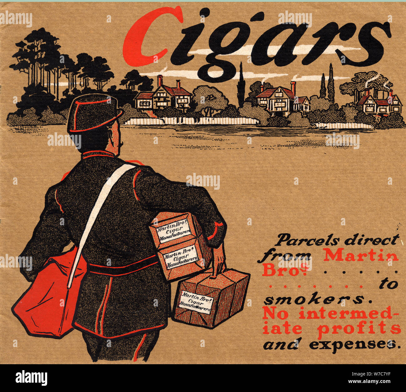 Martin Bros. Cigar Manufacturers, 1900s. Artist Unknown Stock Photo