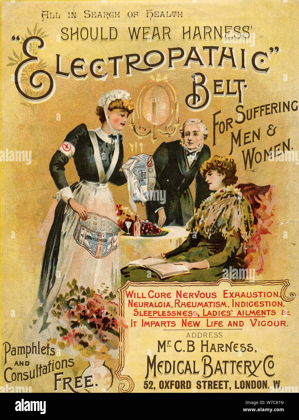 Harness Electropathic Belts, 19th century. Artist: Unknown Stock Photo