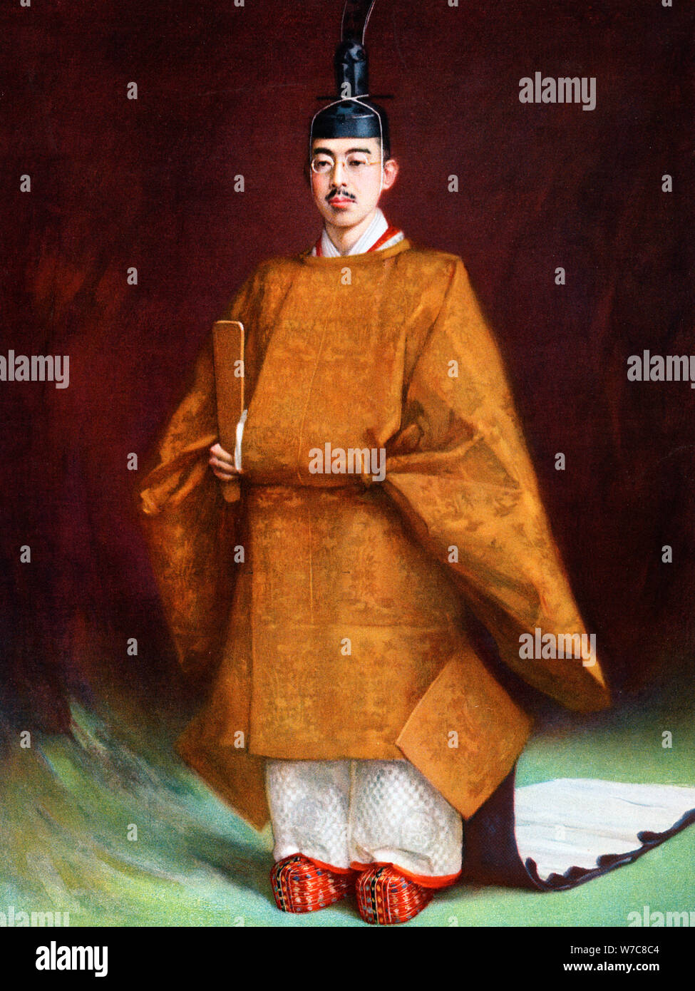 Emperor Hirohito in his coronation garments, c1924-1926. Artist: Unknown Stock Photo