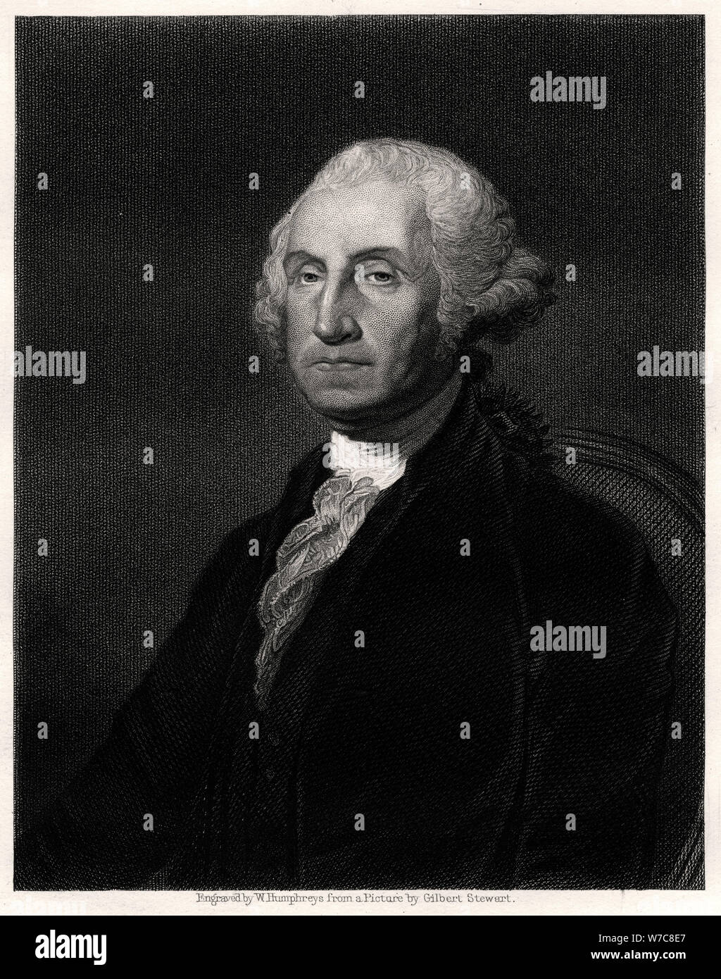 George Washington, First President of the USA, 19th century. Artist: W Humphreys Stock Photo