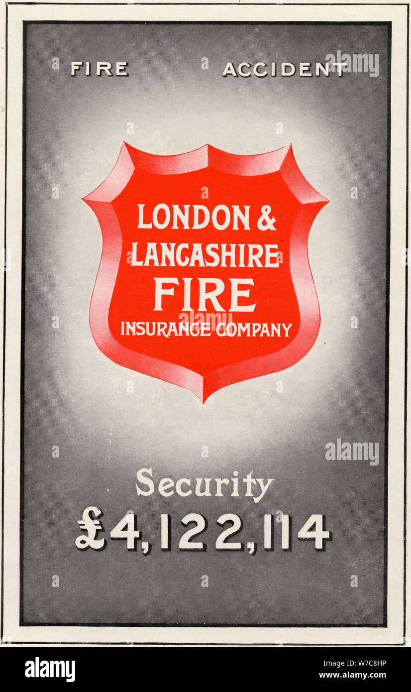 London & Lancashire Fire Insurance Company, 1900s. Artist: Unknown Stock Photo