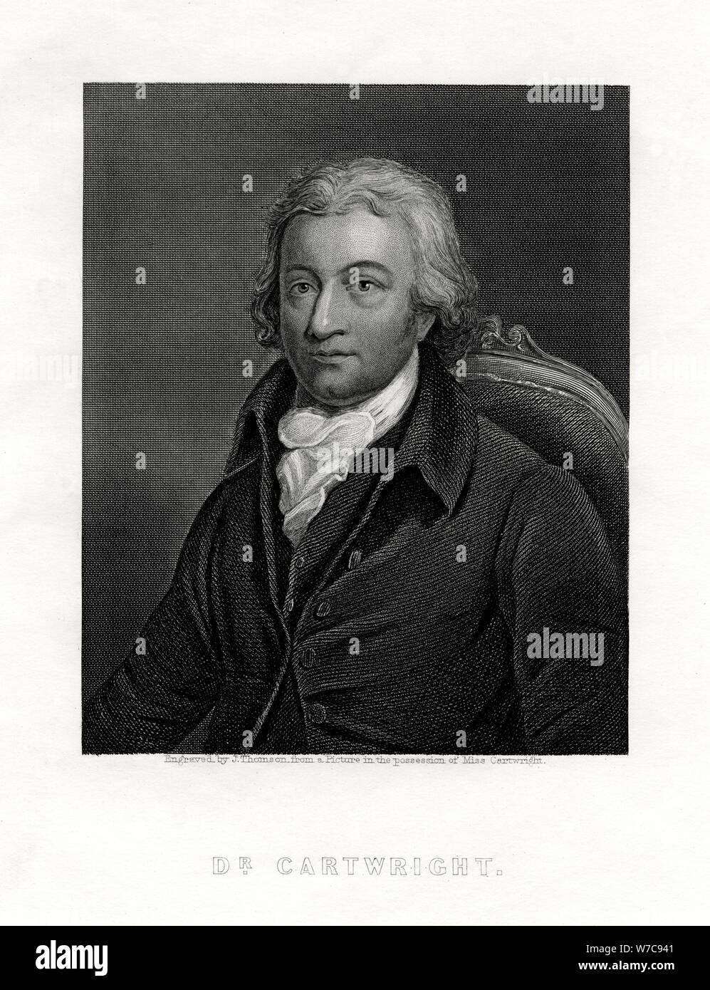 Edmund Cartwright, (1743-1823), British clergyman and inventor of the power loom,Artist: J Thomson Stock Photo
