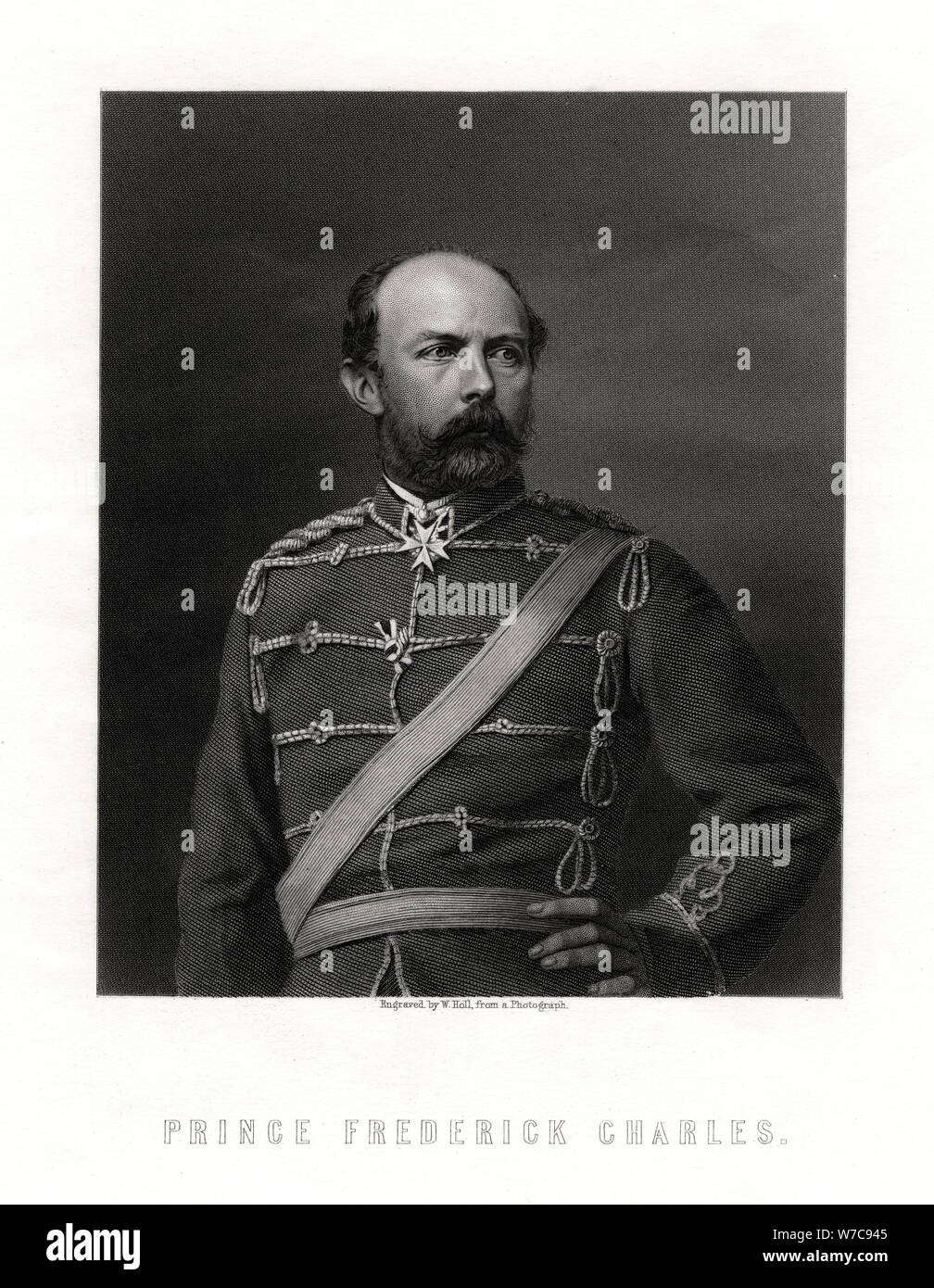 Prince Frederick Charles, 19th century. Artist: W Holl Stock Photo