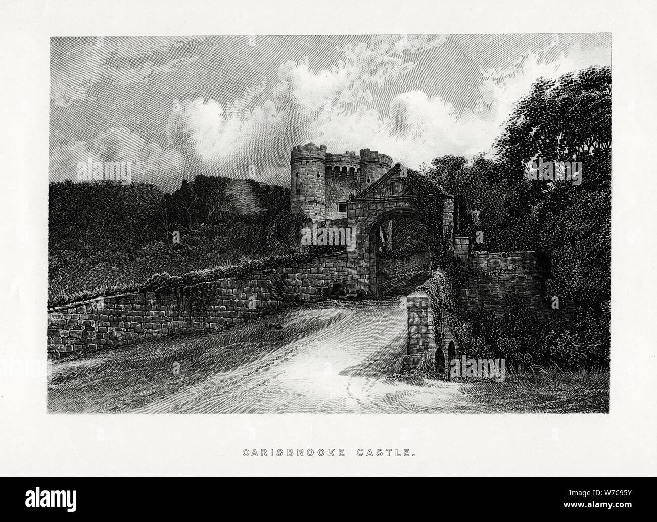 Carisbrooke Castle, Newport, Isle of Wight, 1896. Artist Unknown Stock