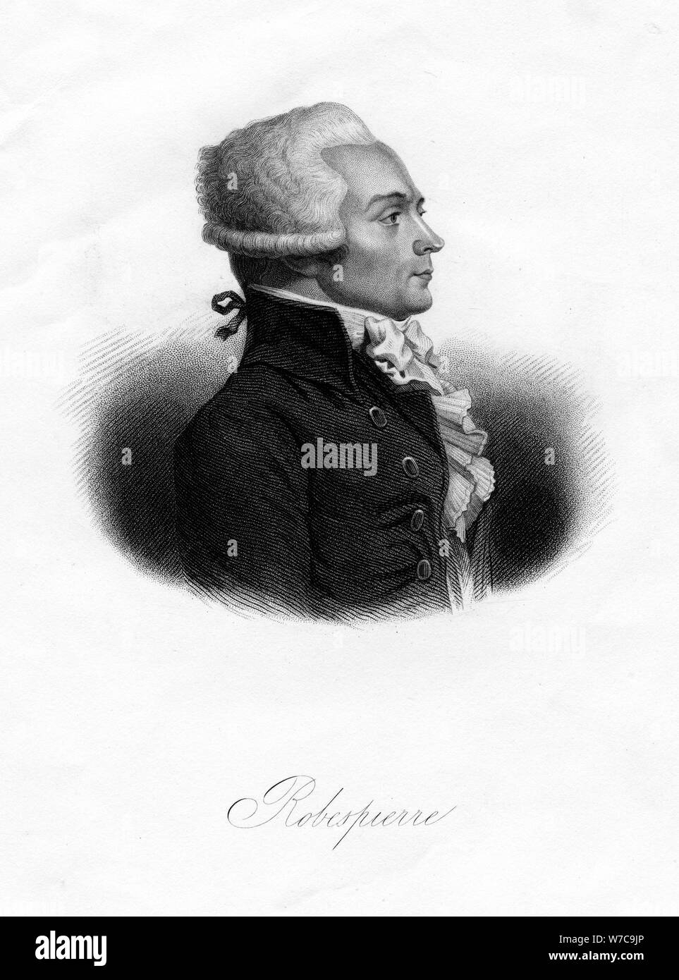 Portrait of maximilien de robespierre Black and White Stock Photos