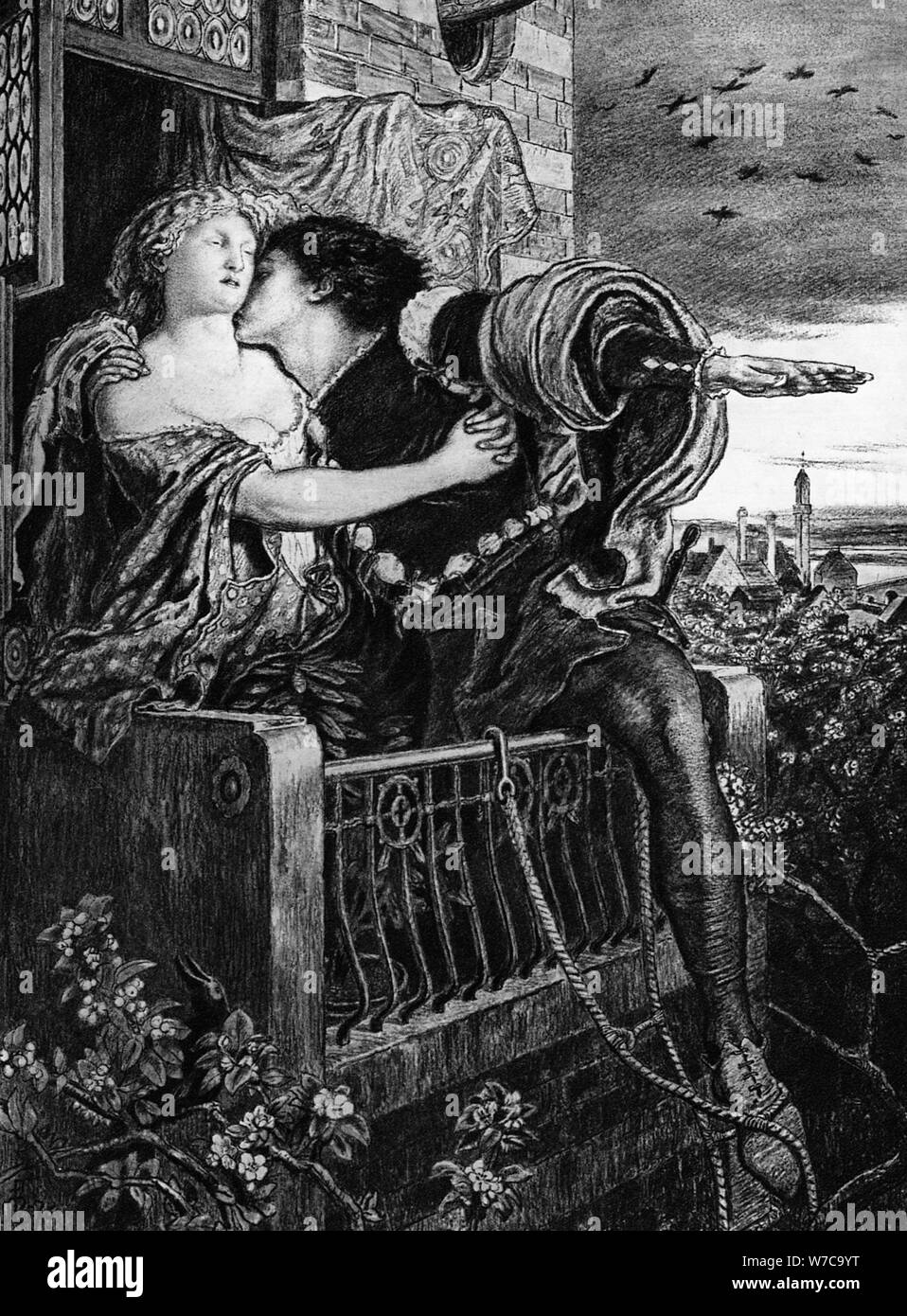 'Romeo and Juliet', late 19th century. Artist: Unknown Stock Photo