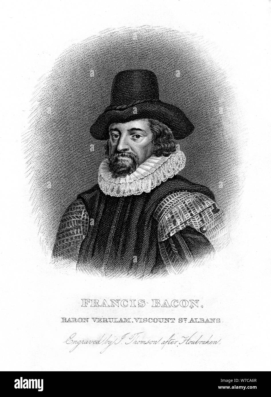 Francis Bacon, English philosopher, statesman and essayist, 19th century.Artist: J Thomson Stock Photo