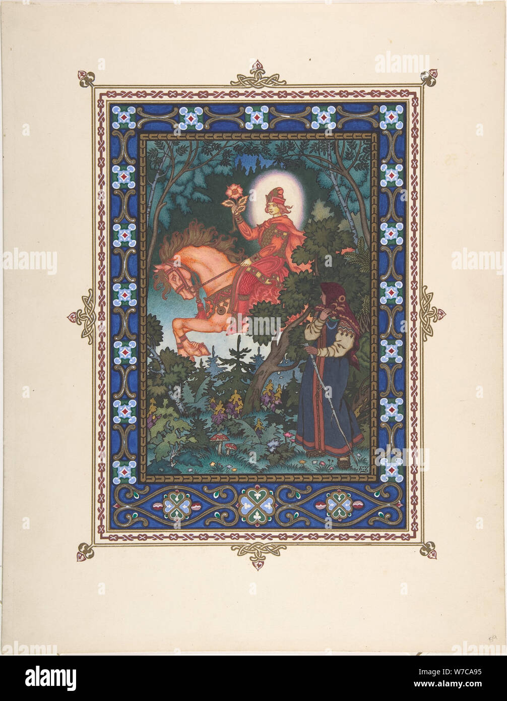 Illustration for the Fairy tale Vasilisa the Beautiful, c. 1925. Artist: Zvorykin, Boris Vasilievich (1872-after 1935) Stock Photo