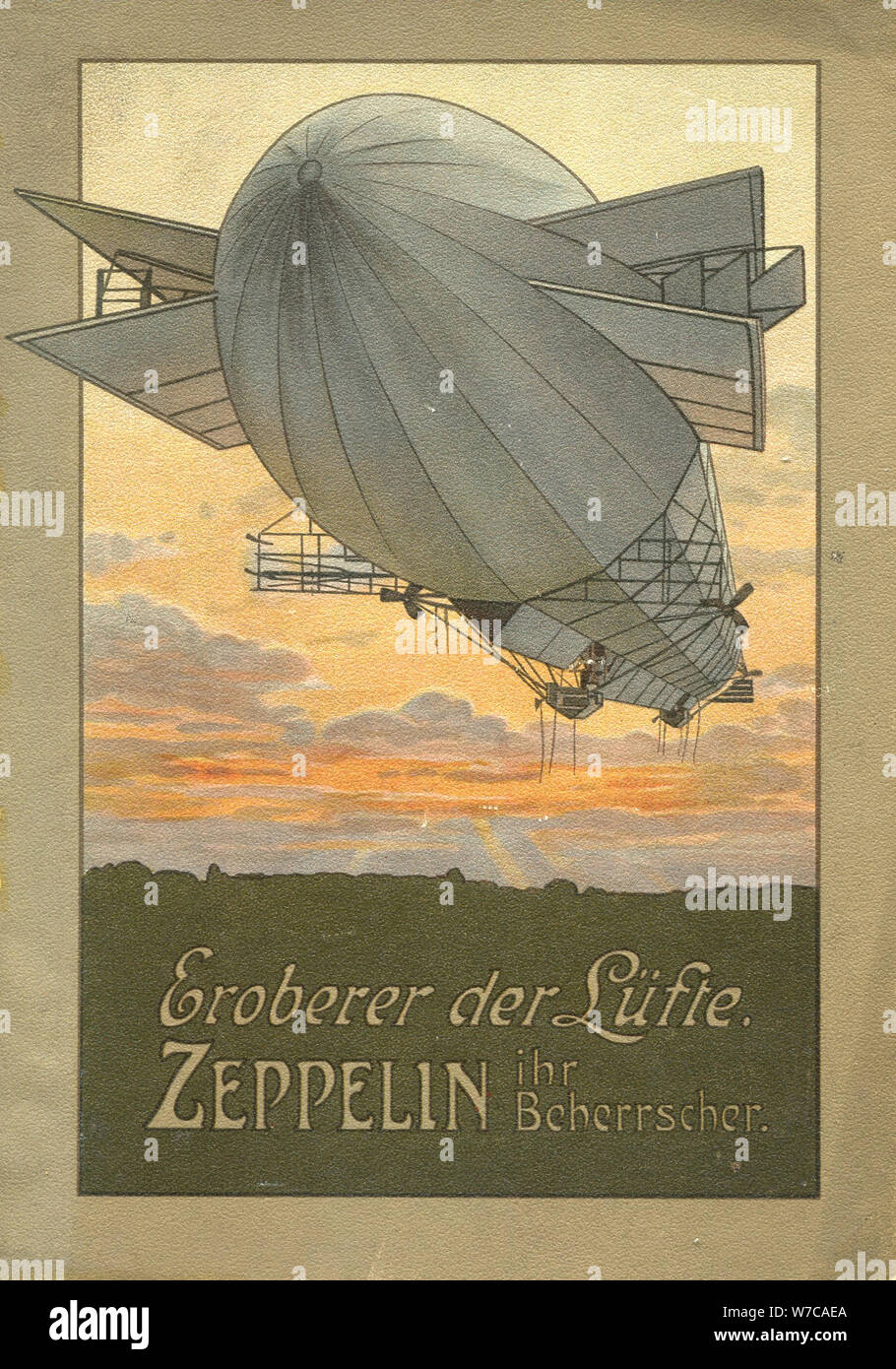 Conquerer of the Air. Zeppelin, 1916. Artist: Anonymous Stock Photo