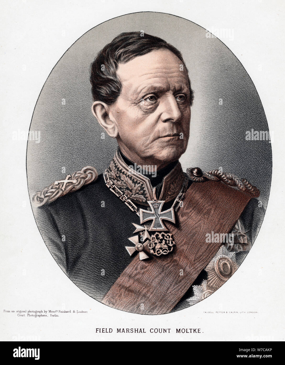 Helmuth Karl Bernhard, Count von Moltke, Prussian general and statesman, c1880. Artist: Anon Stock Photo