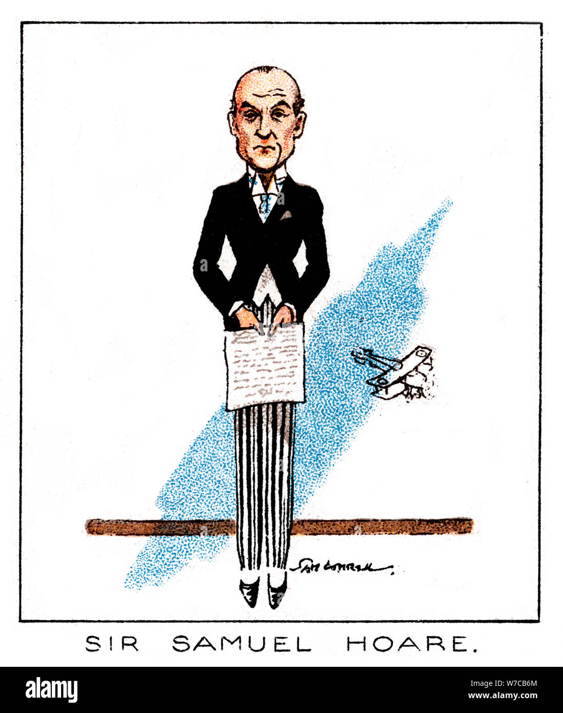 Samuel John Gurney Hoare, Viscount Templewood, British Conservative politician, 1929. Artist: Unknown Stock Photo