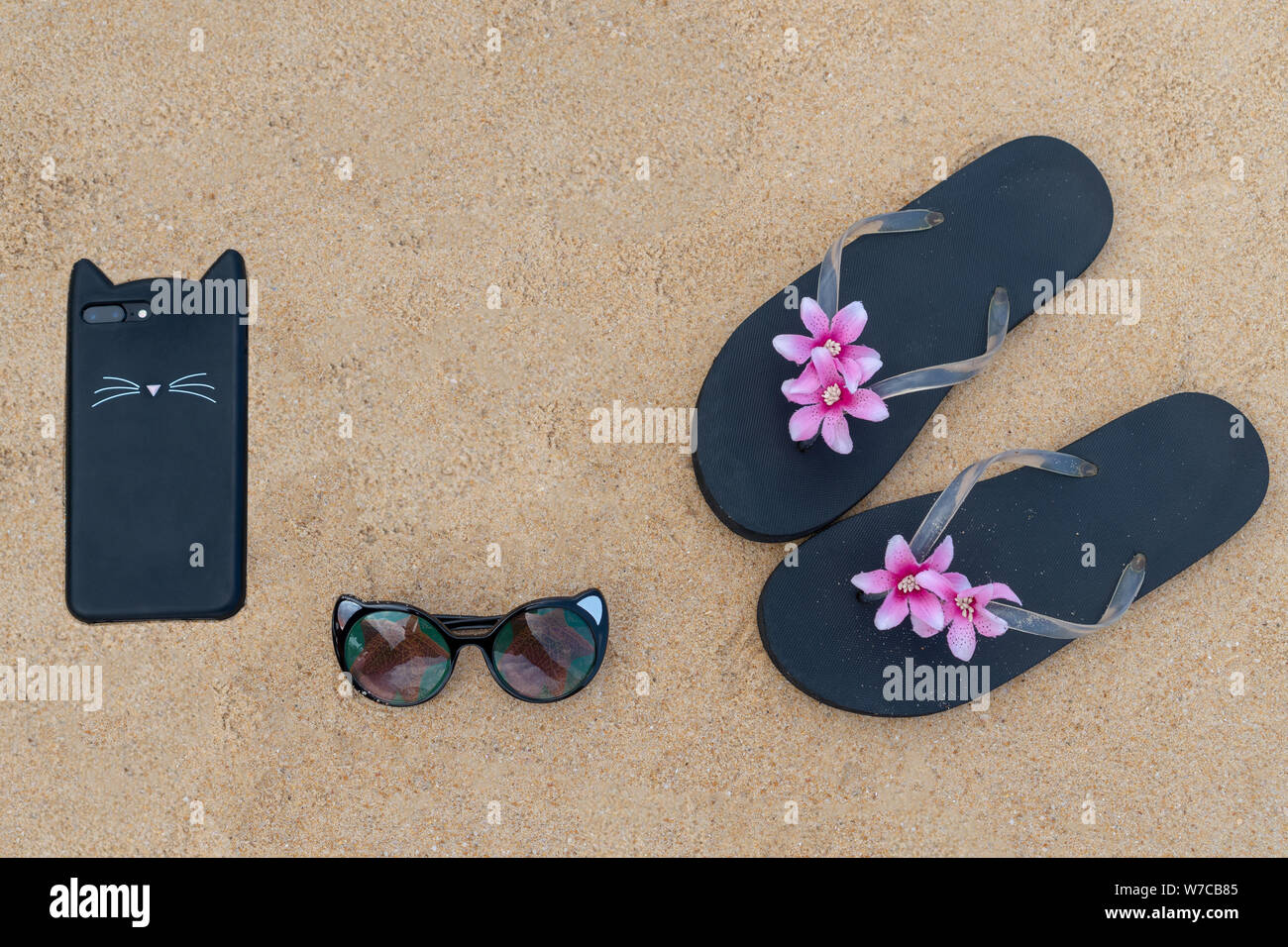Travels composition. Flat lay, top view copy space Stock Photo